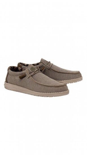 Men's textile moccasins HEY DUDE WALLY SOX SAND