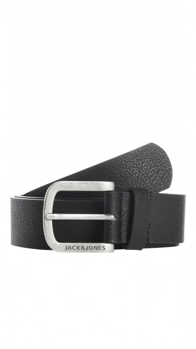 Vyriškas juodas diržas JACK & JONES 12120697