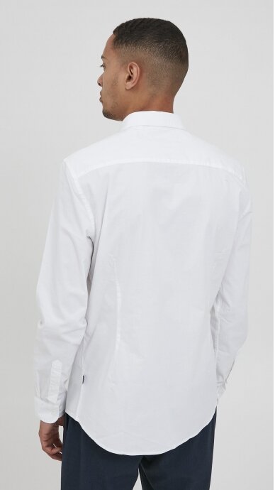 Men's white classic shirt with long sleeves SOLID 1