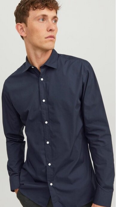 Men's long sleeve shirt JACK & JONES 12187222 NAVY 3