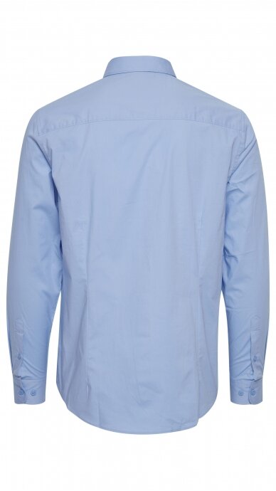 Men's light blue shirt with long sleeves SOLID 4