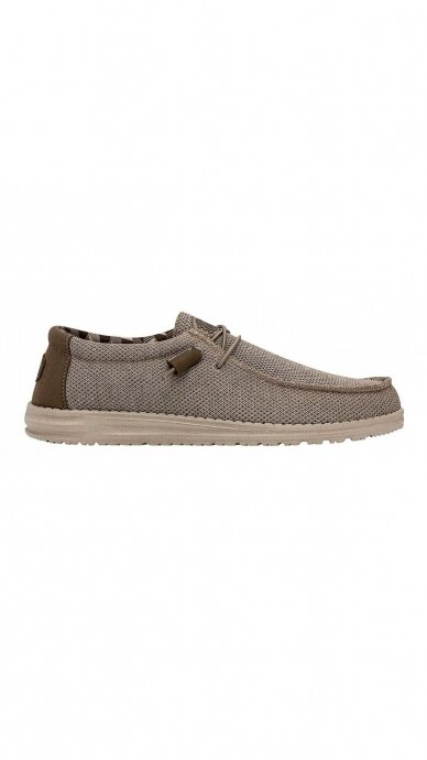 Men's textile moccasins HEY DUDE WALLY SOX SAND 2