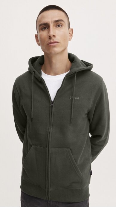 Green hooded sweatshirt for men BLEND